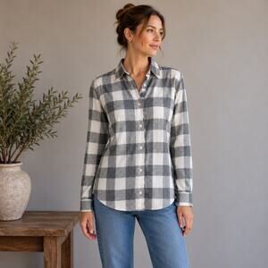 Banana Republic Buffalo Check Button Down XS